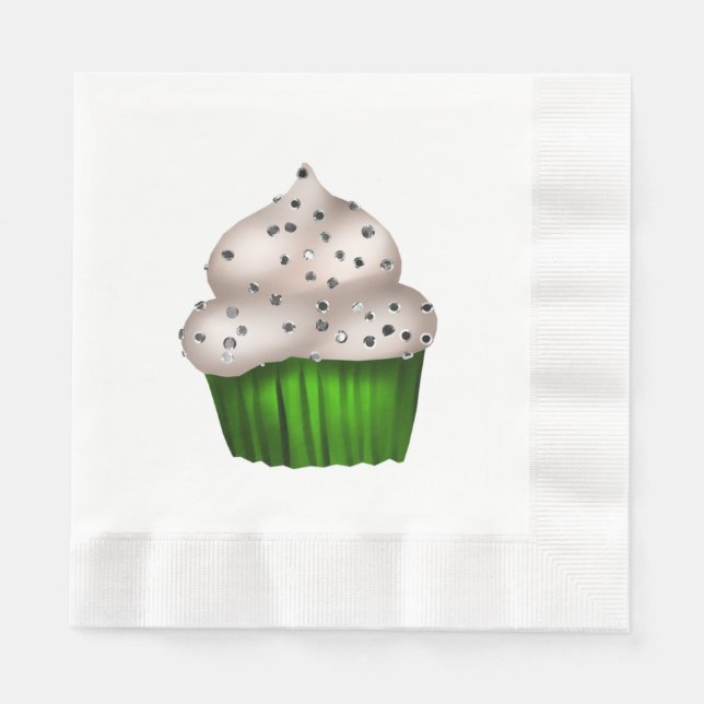Herbst Cupcake Papier Napkin. Serviette (Vorderseite)
