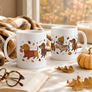 Herbst Dachshund Hundeliebhaber Cozy Herbst Doxie Kaffeetasse