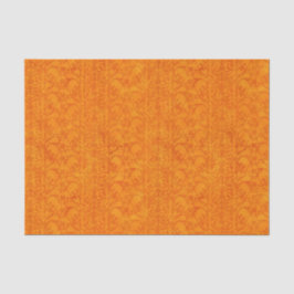 Herbst-Damast-Orange Seidenpapier