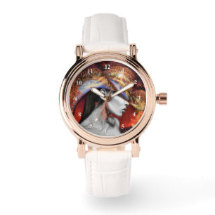 Herbst-Damen-Uhr - Malerei Armbanduhr