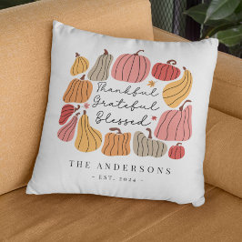 Herbst dank Kürbissikus Personalisierter Name Kissen