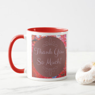 Herbst danke Ihnen so viel Rotes Blätter Blatt Tasse