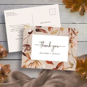 Herbst-Dankeskarten Postkarte