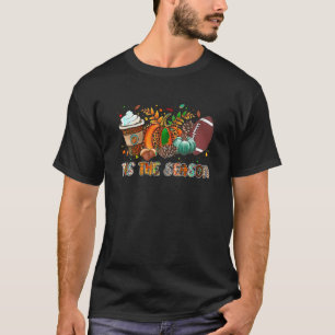 Herbst Das ist die Jahreszeit Pumpkin Gewürzfußbal T-Shirt