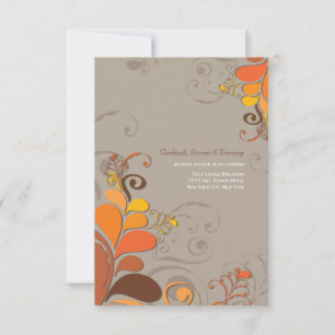 Herbst-Deko Blumen-Spiralen Hochzeitsempfang Einladung