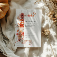 Herbst der Liebe Orange Blumenhochzeit