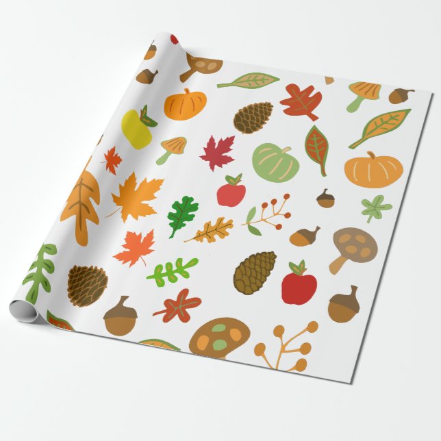 Herbst Design Geschenkpapier (Ungerollt)