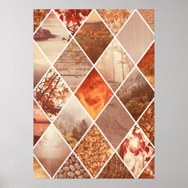 Herbst-Diamantenmuster Poster (Vorne)