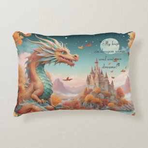 Herbst-Drache Sternenträume Schloss  Dekokissen