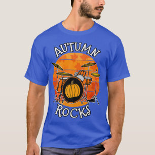 Herbst Drummer, Herbstrocken, Trommellehrer Musike T-Shirt