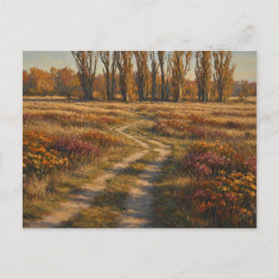 Herbst-Dschungel-Weg-Naturszene Postkarte