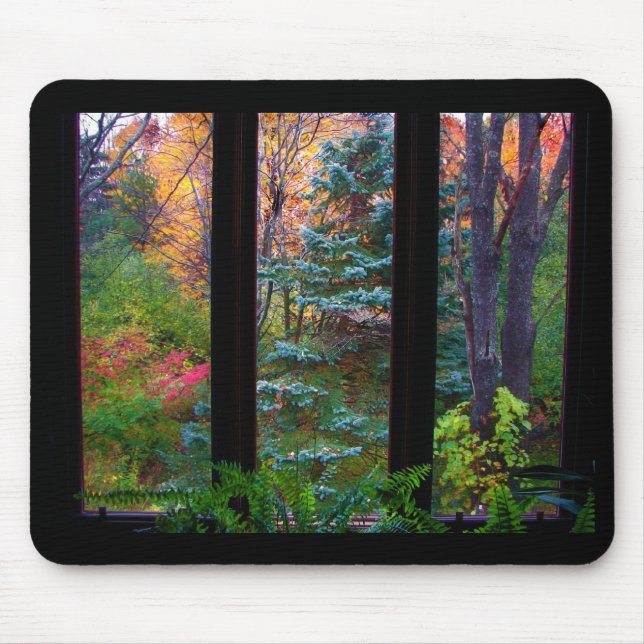 Herbst durch das Fenster Mousepad (Vorne)
