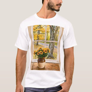 Herbst durch ein Fenster gesehen T-Shirt