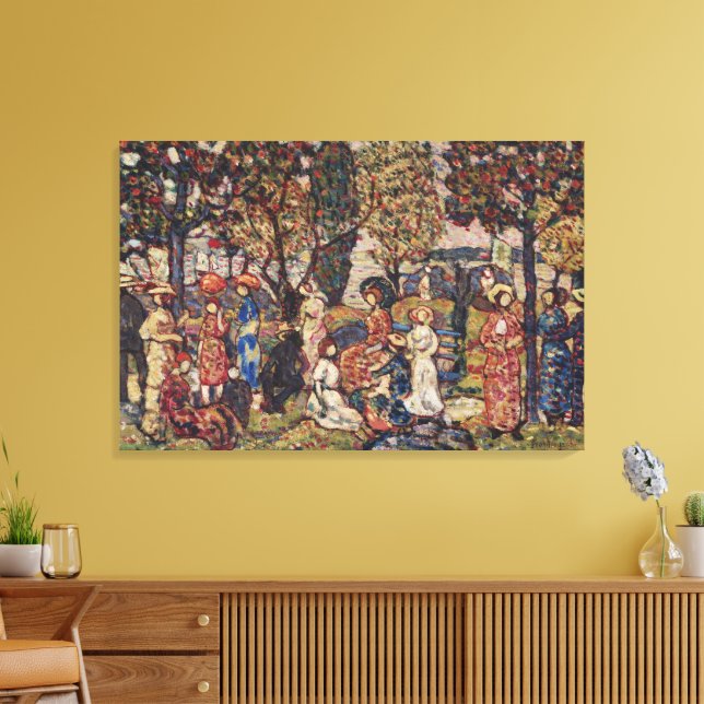 Herbst durch Maurice Prendergast, Vintage Kunst Leinwanddruck (Insitu (Wohnzimmer))