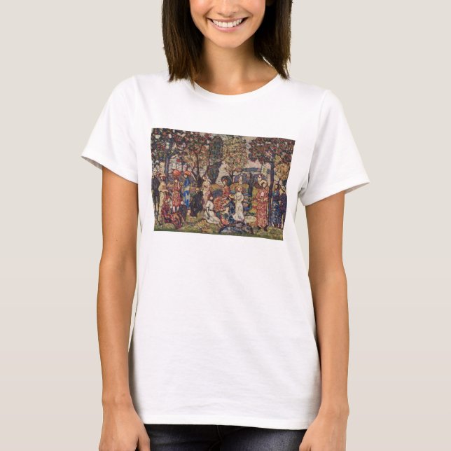Herbst durch Maurice Prendergast, Vintage Kunst T-Shirt (Vorderseite)