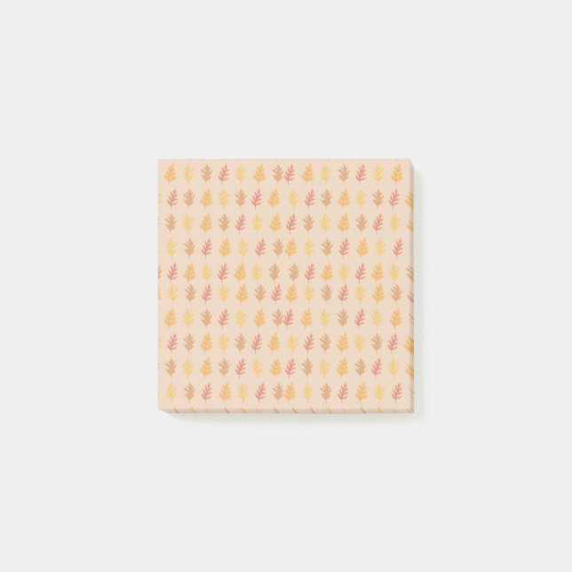 Herbst-Eichenblätter Post-it Klebezettel (Vorderseite)