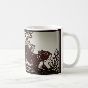 Herbst Eichhörnchen Brawn Tile Kunst Herbst Waldla Kaffeetasse