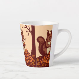 🐿️ Herbst-Eichhörnchen-Latte-Mug Milchtasse