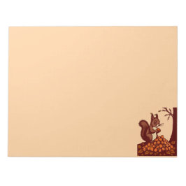 🐿️ Herbst-Eichhörnchen-Notizblock - Schreibtisch  Notizblock