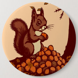 🐿️ Herbst Eichhörnchen Pin Button / Abzeichen - K