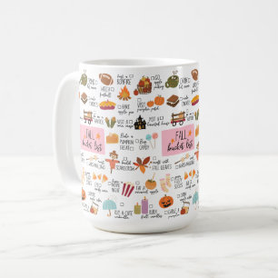 Herbst-Eimerliste Kaffeetasse