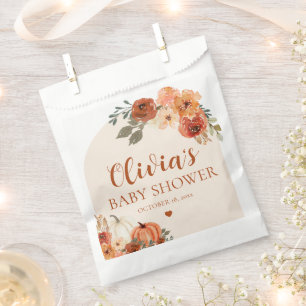 Herbst eine kleine Pumpkin Autumn Floral Baby Show Geschenktütchen