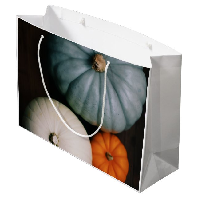 Herbst-Einkaufstasche Große Geschenktüte (Rückseite Schrägansicht)