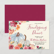 Herbst Einladungen für Burgund Floral