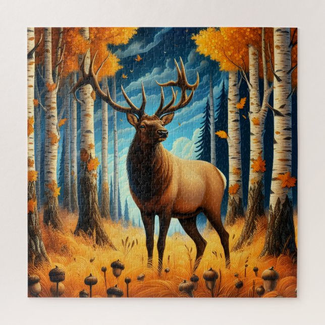 Herbst-Elch-Puzzle (Vertikal)