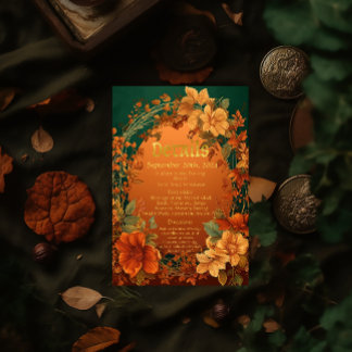Herbst Elegance Druid Hill Hochzeit Details RSVP Karte