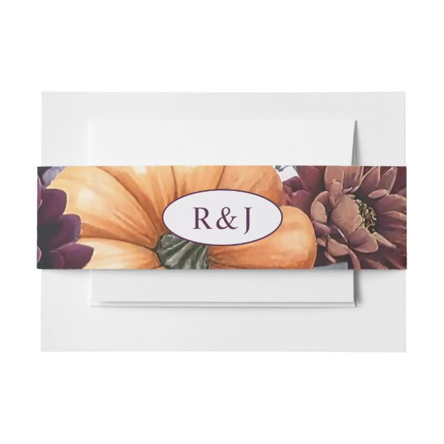 Herbst Elegance Wedding Einladung Bly Band (Vorderseite Beispiel)
