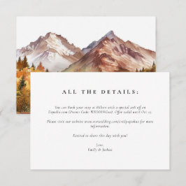 Herbst-Elegante Hochzeit Begleitkarte