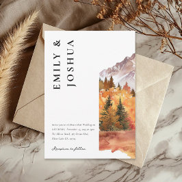 Herbst-Elegante Hochzeit Einladung