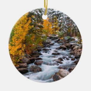 Herbst entlang Bishop Creek, Kalifornien Keramik Ornament