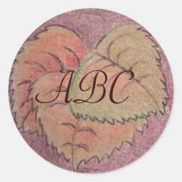 Herbst-Equinox-Blätter Runder Aufkleber