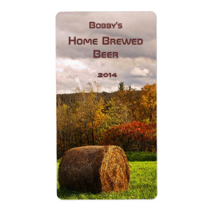 Herbst-Ernte-Bier-Aufkleber