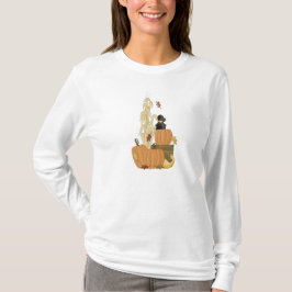 Herbst Ernte Cornstalk, Pumpkins, Crow T-Shirt