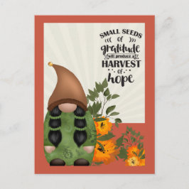 Herbst Ernte Dankbarkeit Gnome Postkarte