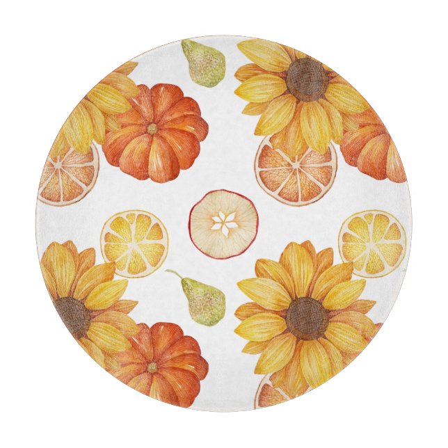 Herbst Ernte Erntedank Pumpkin Gewürz Schneidebrett (Vorderseite)