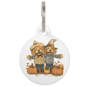 Herbst Ernte Goldendoodle Hunde Haustiermarke