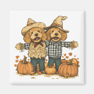 Herbst Ernte Goldendoodle Hunde Magnet