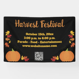 Herbst Ernte Herbst QR Code Pumpkin Festival Banner