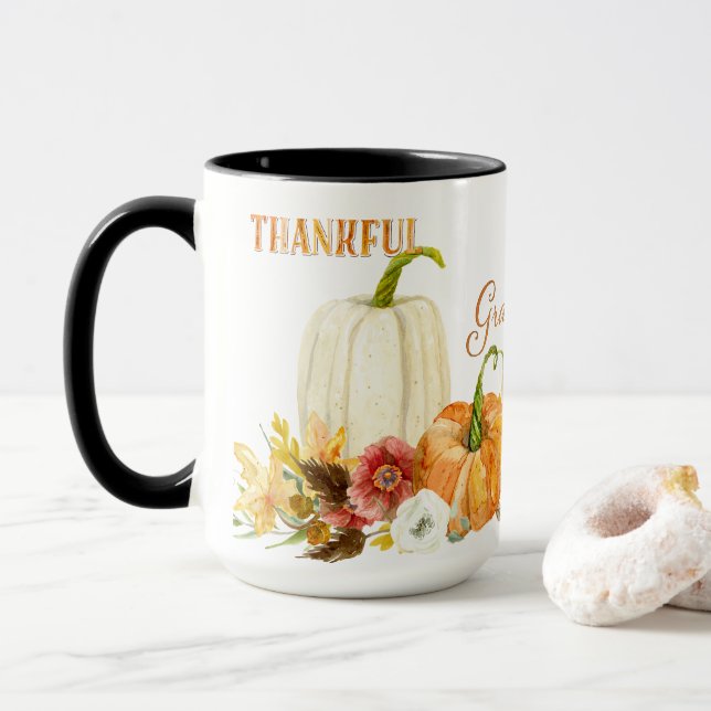 Herbst Ernte Herbst Saisonale Wohngestaltung Wasse Tasse (Mit Donut)