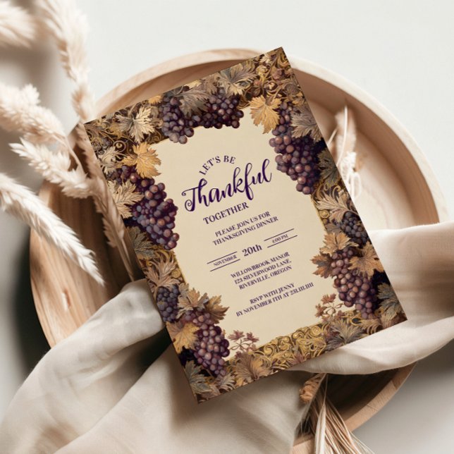 Herbst Erntedank Grapevine Einladung (Von Creator hochgeladen)