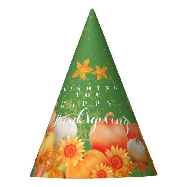 Herbst Erntedank Green Partyhütchen (Vorderseite)