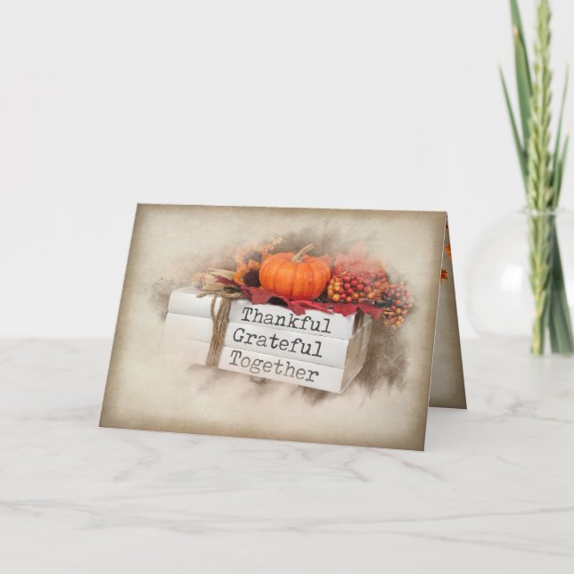Herbst-Erntedank Karte (Vorderseite)