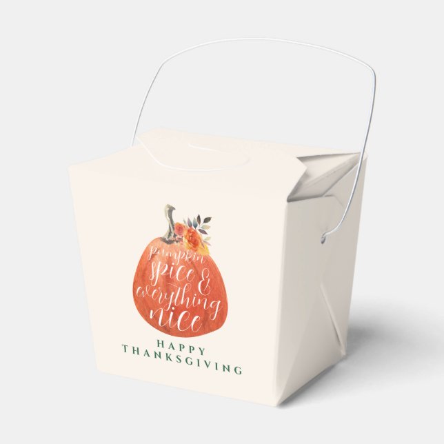 Herbst Erntedank Party Wasserfarbe Pumpen Geschenkschachtel (Vorderseite)
