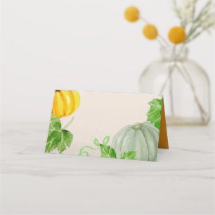 Herbst Erntedank Pumpkin Folies Platzkarte