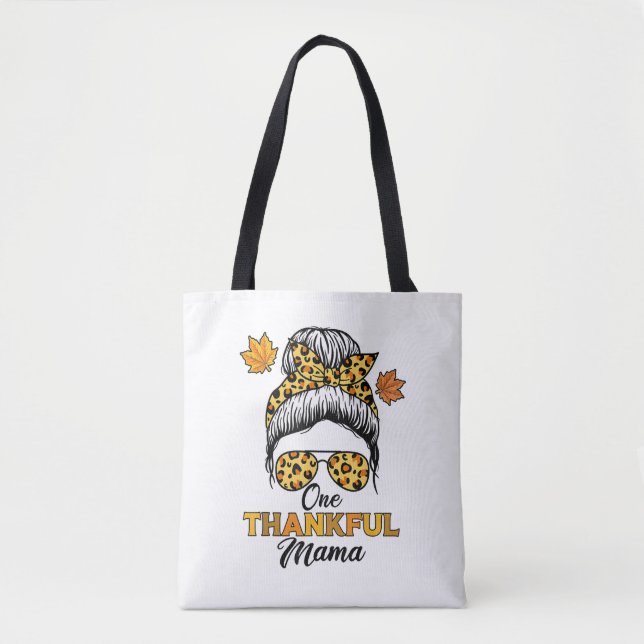 Herbst Erntedank Shirts, eine dankbare Mama Tasche (Vorderseite)