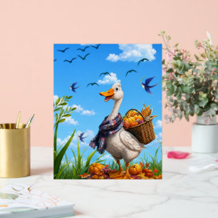 Herbst-Erntegans – Rustikales Bauernhaus Acryl Si Acrylschild